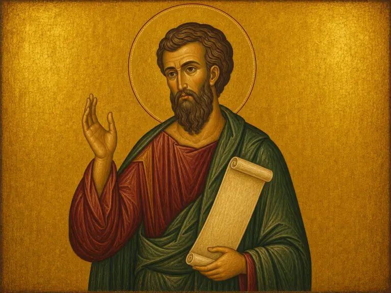 Icon of Saint Philip the Apostle holding a scroll.